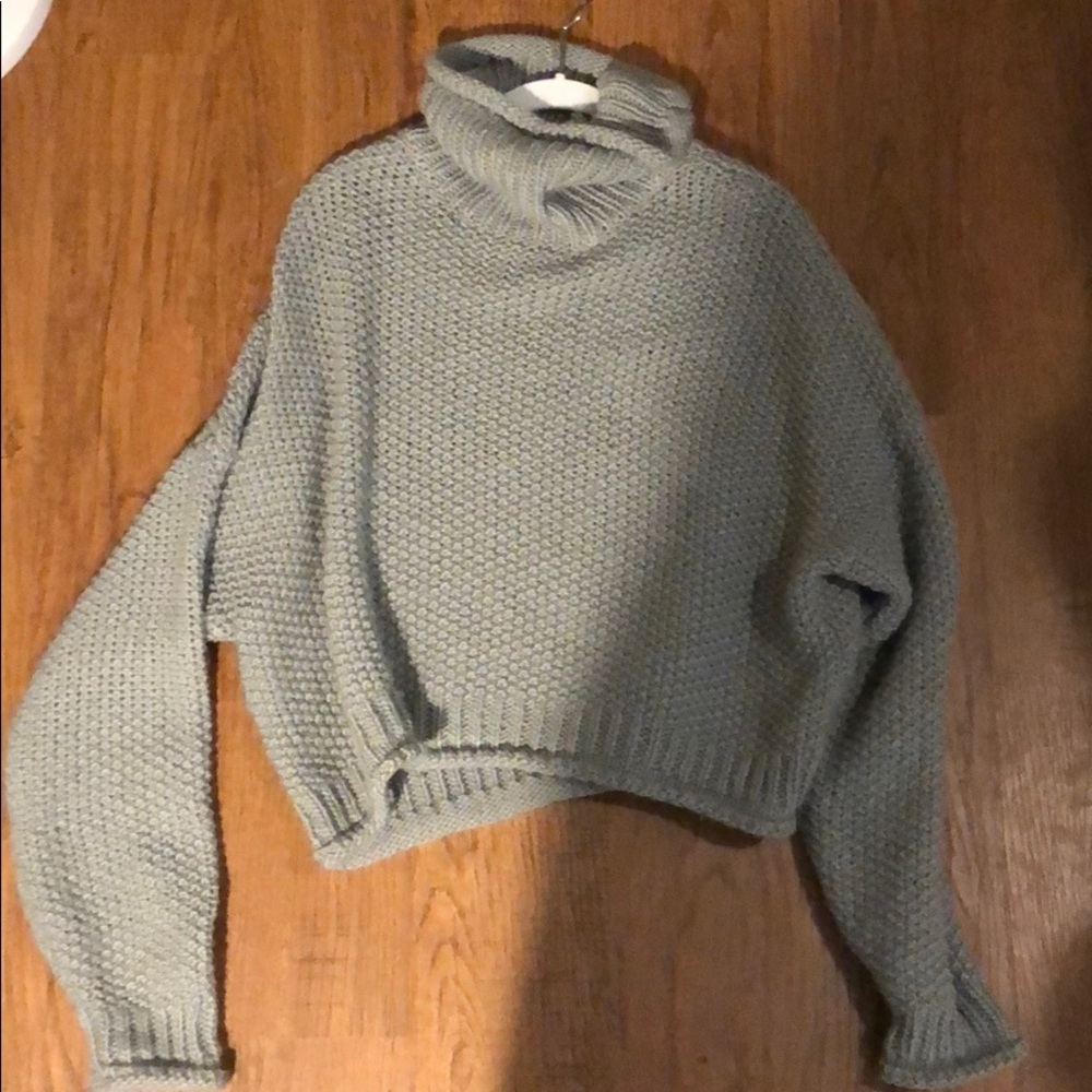 Anthro Sweater. Light blue/grey